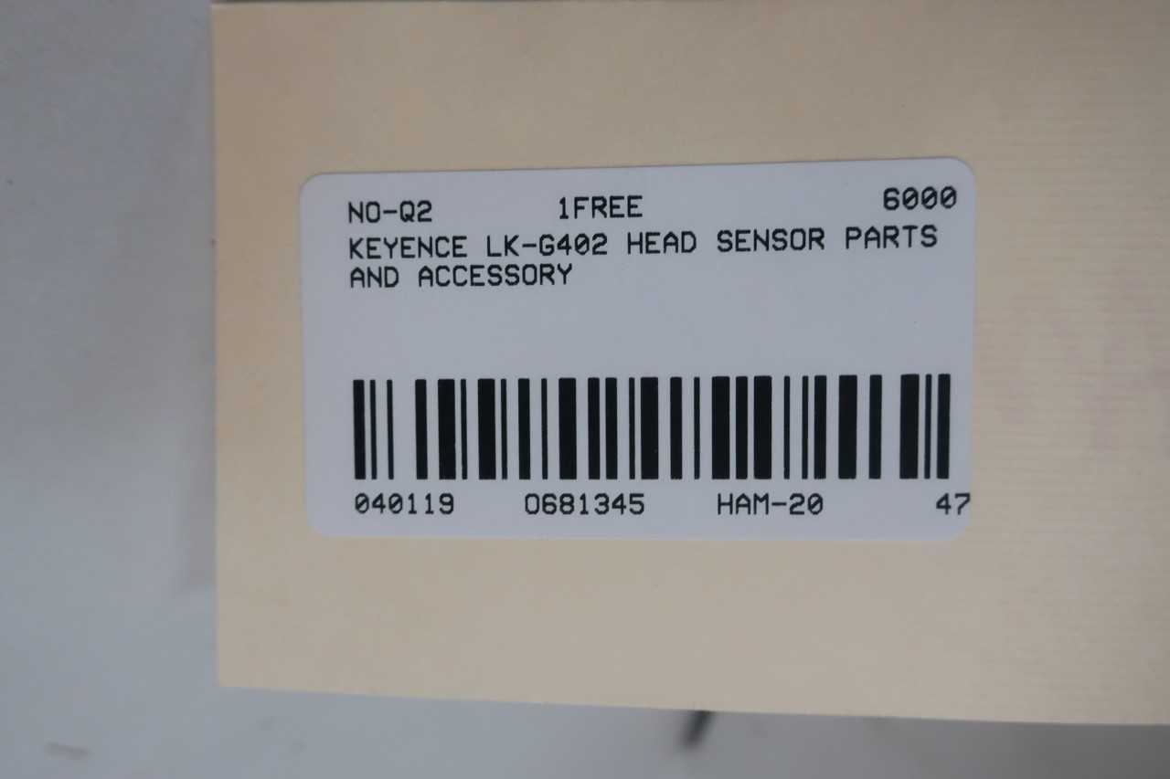 KEYENCE LK-G402 HEAD SENSOR PARTS AND ACCESSORY - POWER TRANSMISSION