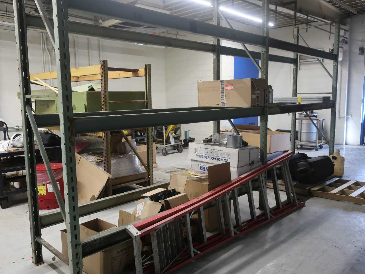 Teardrop pallet racking 1 section - 9'x3' uprights, 9' beams (contents not included) - PALLET RACKING