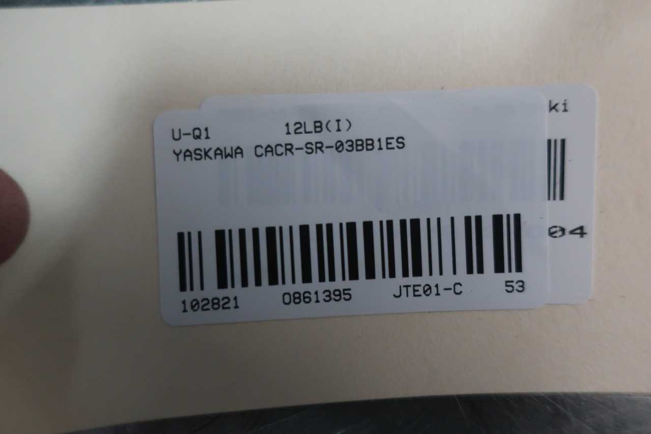 YASKAWA CACR-SR03BB1ES SERVOPACK 200-230V-AC 0-230V-AC 3PH 0.4HP - ELECTRIC MOTORS