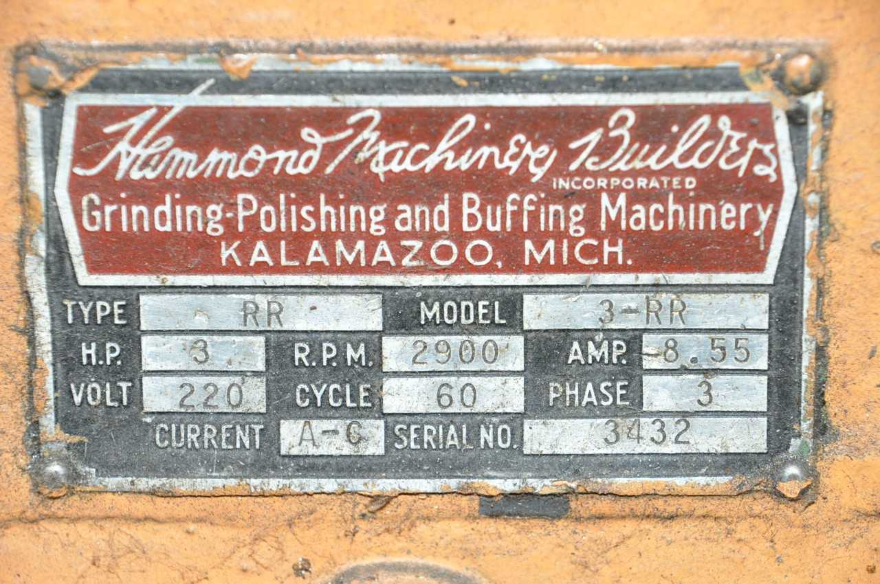 Hammond Type RR Model 3 RR Double End Buffing Jack - GRINDING MACHINES