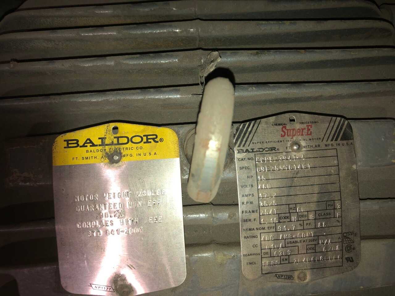 Lot of (2) 2004 NYB Co. Y13493 Pressure Blowers w/Baldor 15HP Motor (UNUSED) - Drake - ELECTRIC MOTORS