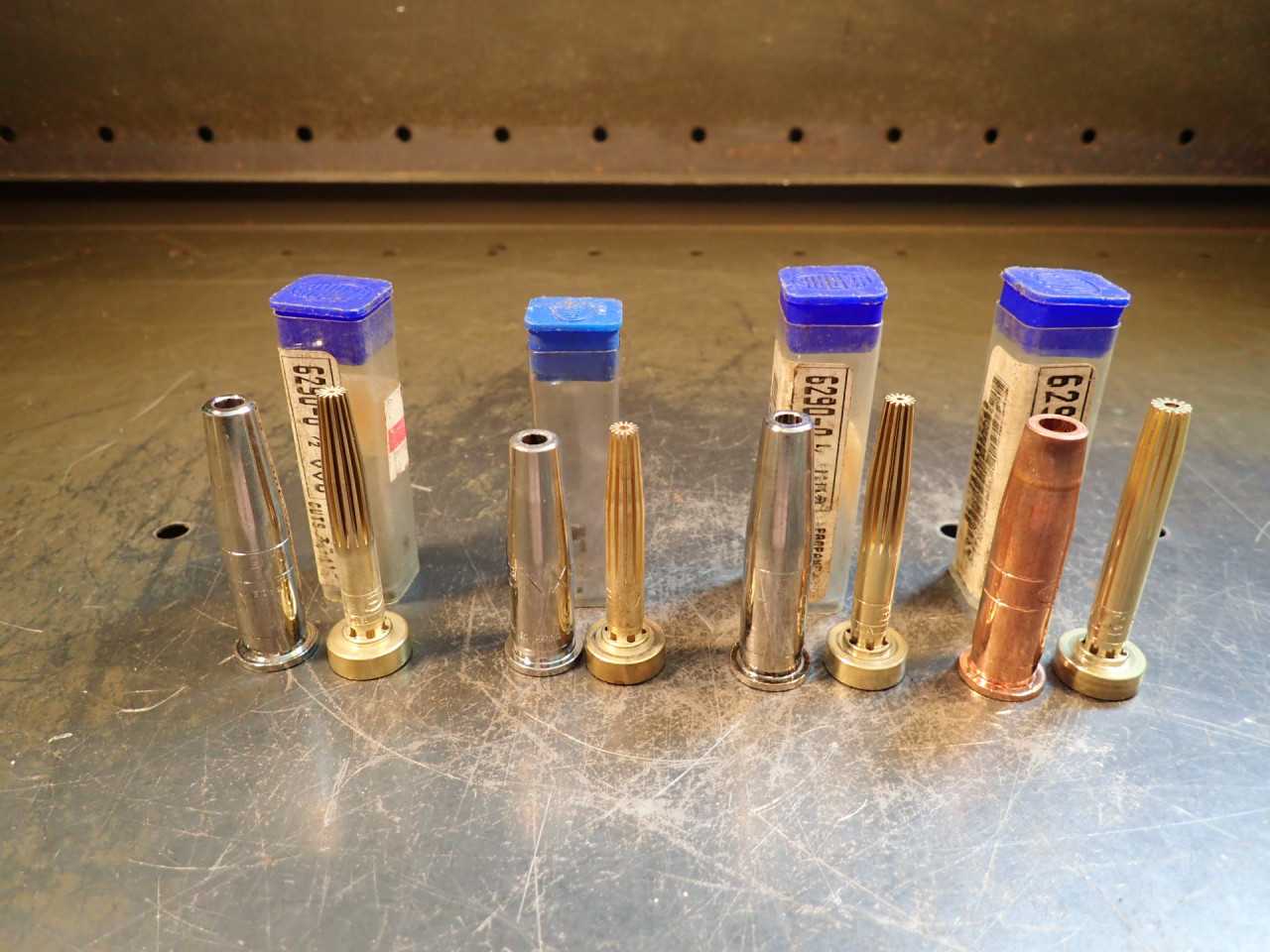 4 Piece Lot Harris Propane / Natural Gas Torch Tips: 6290-0 1/2VVC 6290-4VVC 3NX - OXY ACETYLENE TORCHES