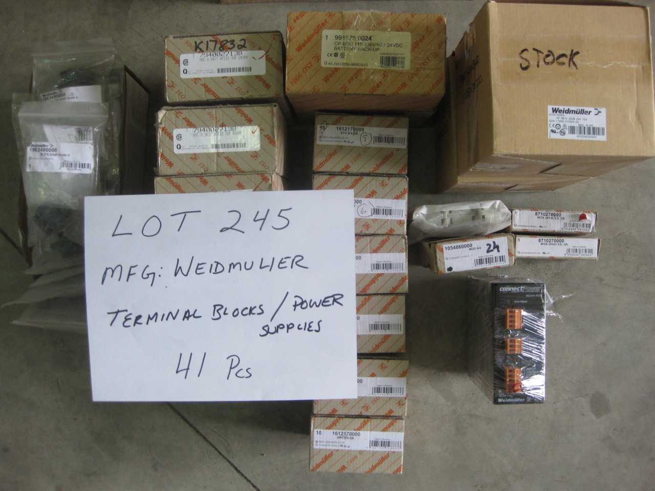 WEIDMULLER MIXED POWER SUPPLIES& TERMINAL BLOCKS ( QTY 41 ) - AUTOMATION & CONTROLS