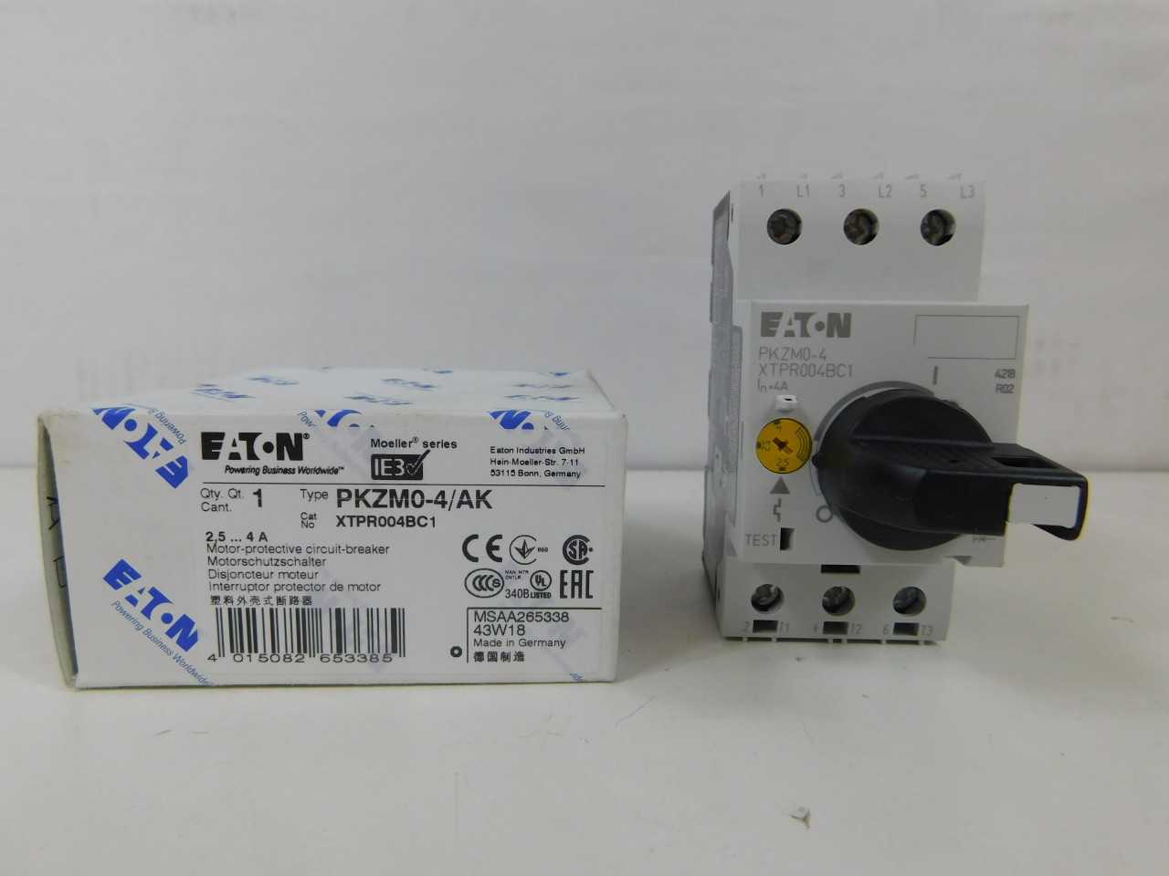 Quantity of 12x XTPR004BC1 MCP/Motor Circuit Protectors - ELECTRIC MOTORS
