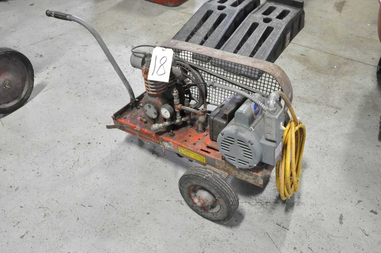 No Name 1 HP Horizontal Tank Mounted Portable Air Compressor - AIR COMPRESSORS