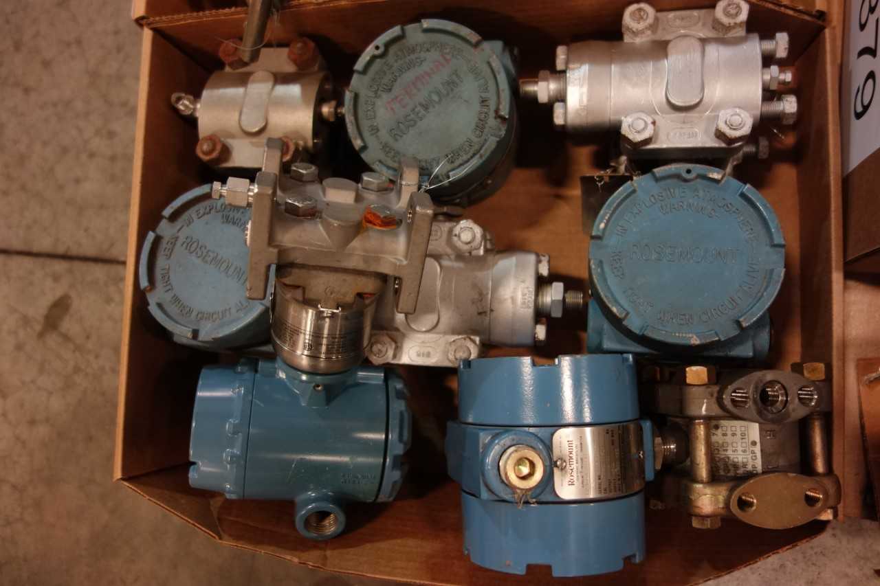 1 LOT OF ASSORTED PRESSURE TRANSMITTERS- ROSEMOUNT - INSTRUMENTATION