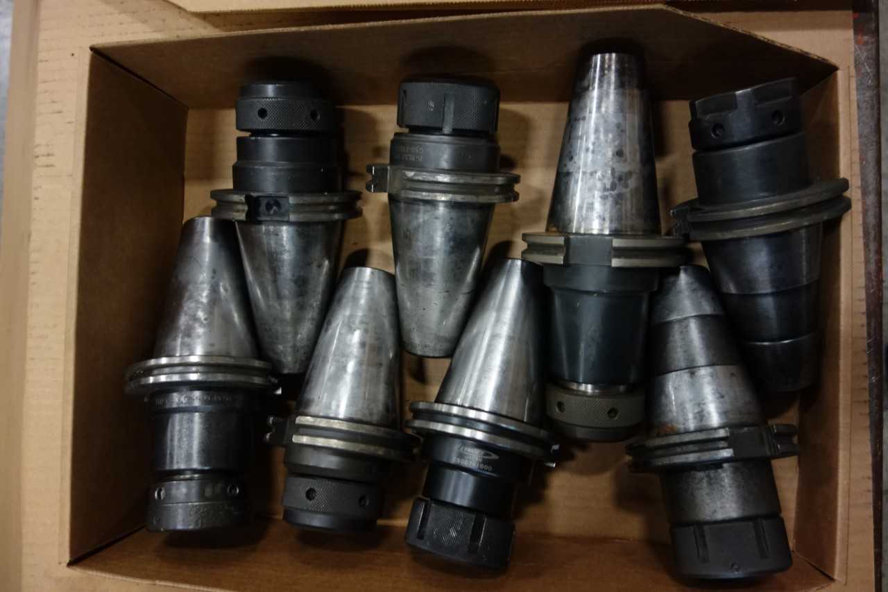 LOT OF ASSORTED CAT50 TOOL HOLDERS - NIKKEN, LYNDEX - MACHINING ACCESSORIES & TOOLING