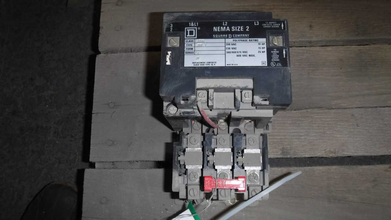 25 HP Square-D Size 2 Starter - MOTOR STARTERS