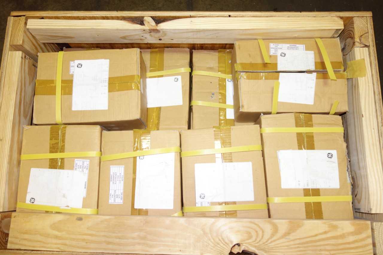 CRATE OF GENERAL ELECTRIC SLOTTED NUT - ELECTRIC MOTORS