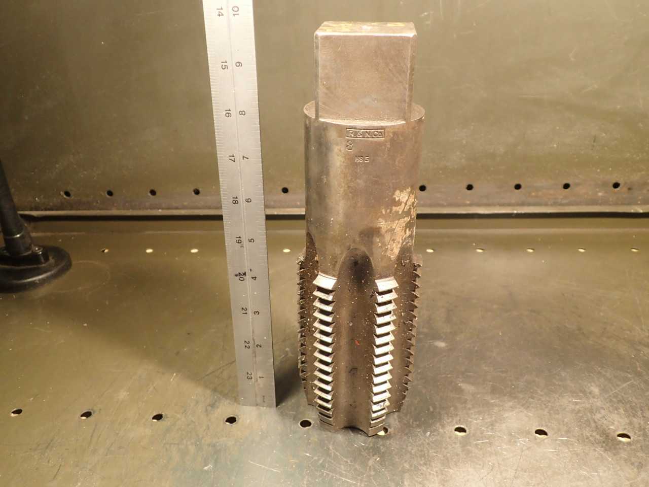 R&N 3" -3-1/2 TPI Hand Thread Tap: 6-Flute, 4-1/2" Long Flutes - HOLEMAKING TOOLS