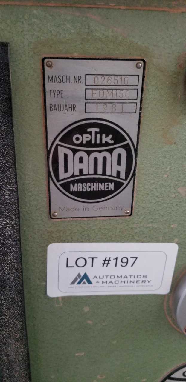 Optik Dama Lens Polisher - POLISHING MACHINES