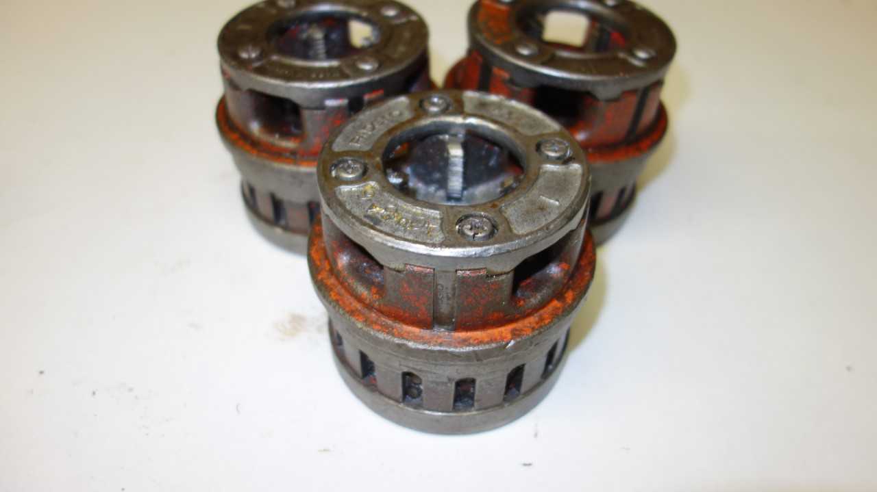 LOT OF 3 RIDGID 1 IN DIE HEADS - ELECTRIC POWER TOOLS
