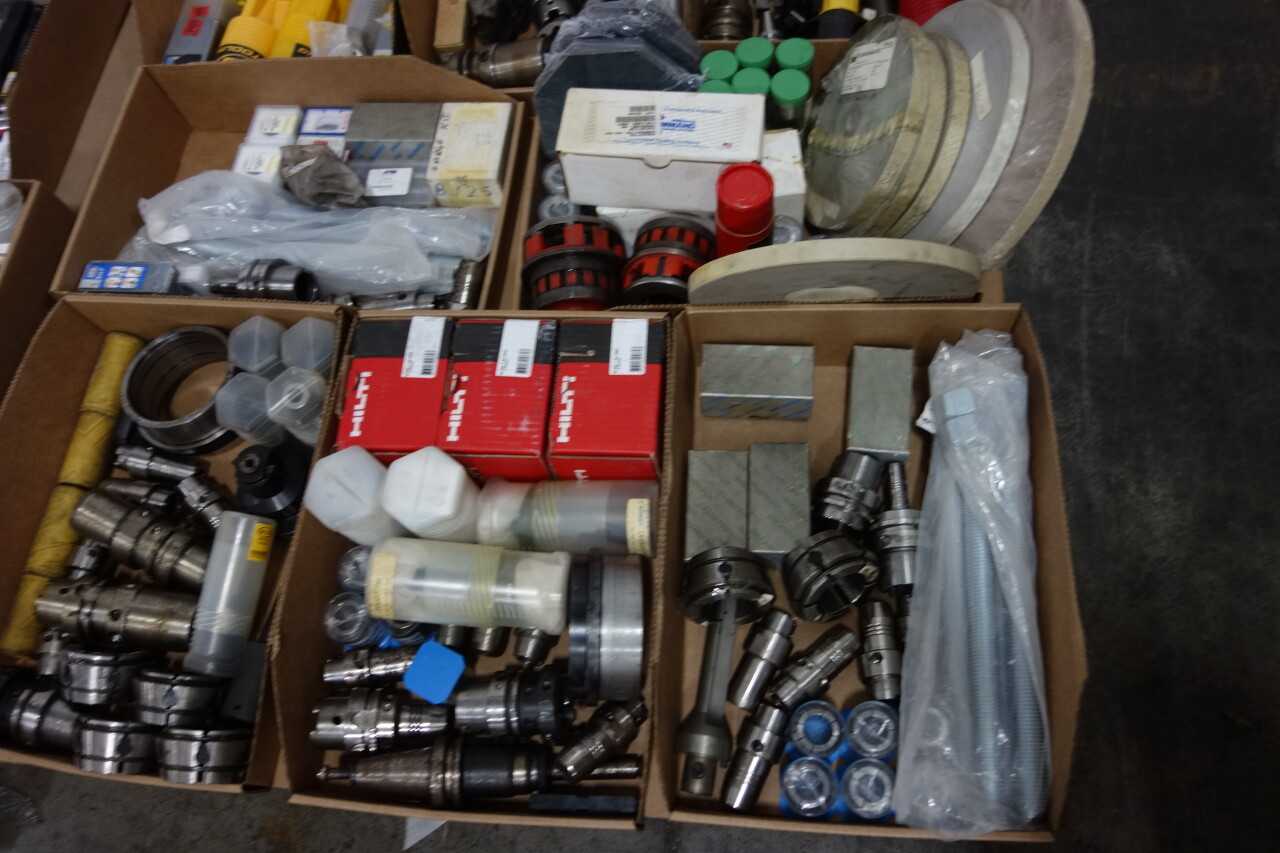 4 PALLETS OF ASSORTED METALWORKING TOOLS - HAND TOOLS
