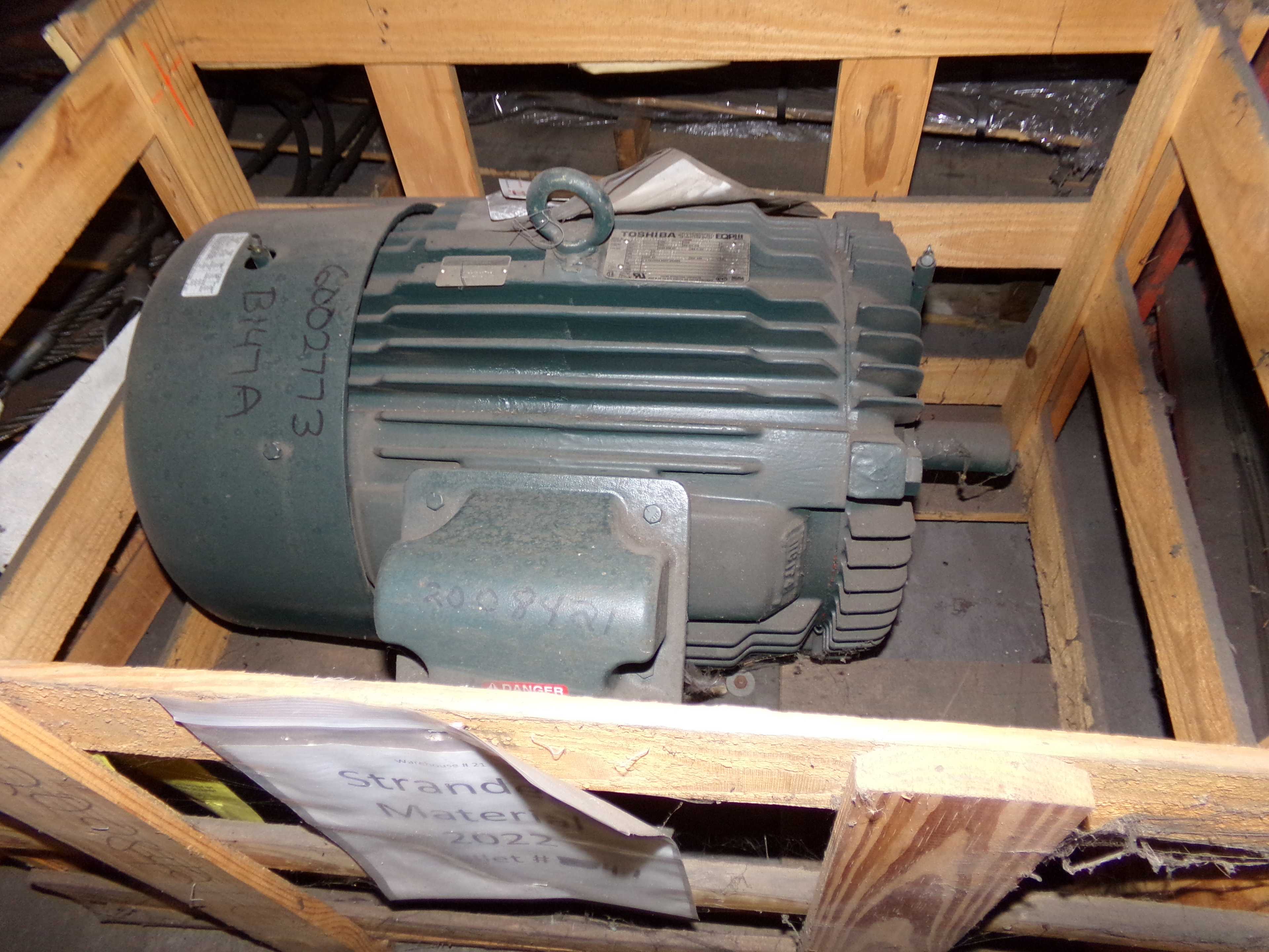2011 TOSHIBA B0602FLG3BMHD02 ELECTRIC MOTOR - ELECTRIC MOTORS