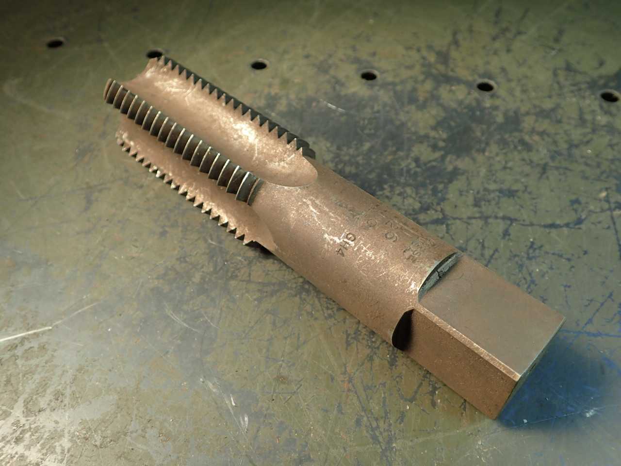 Morse 1-1/2" -6 NC Bottoming Hand Thread Tap 4-Flute 3" Long Flutes Made in USA - MACHINING ACCESSORIES & TOOLING