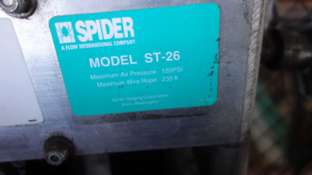 SPIDER ST-26 AIR POWERED SCAFFOLDING PLATFORM HOIST - LIFTING EQUIPMENT