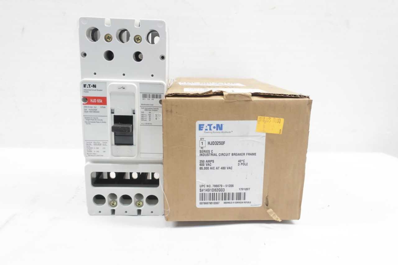 EATON HJD3250F MOLDED CASE CIRCUIT BREAKER 3P 250A 600V-AC - CIRCUIT BREAKERS