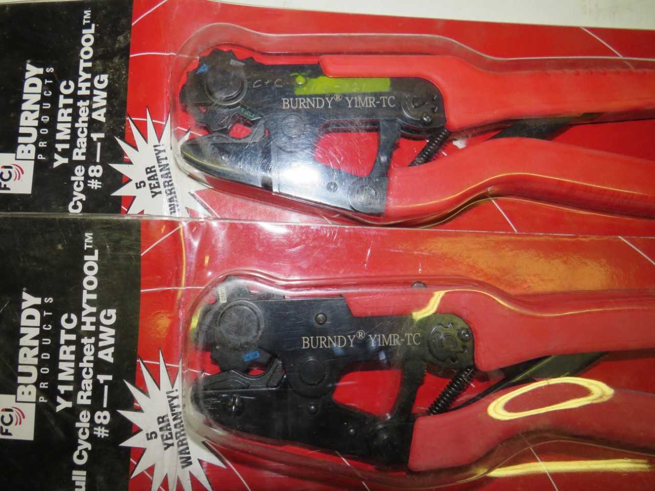 LOT OF 2 BURNDY Y1MRTC FULL CYCLE RACHET HYTOOL - ELECTRIC POWER TOOLS