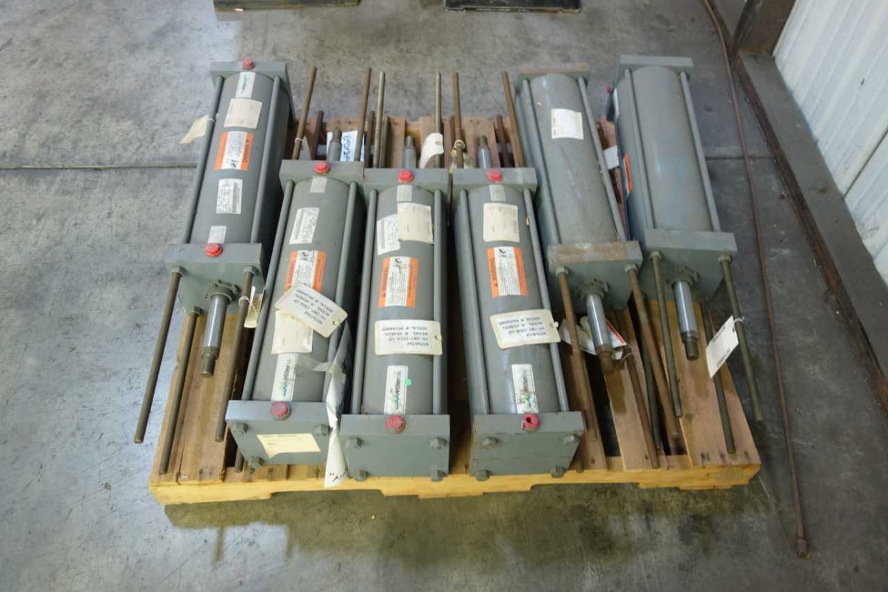 LOT OF 6 MILLER FLUID POWER A53B2N-250 DOUBLE ACTING PNEUMATIC CYLINDERS - PNEUMATIC CYLINDERS & ACTUATORS