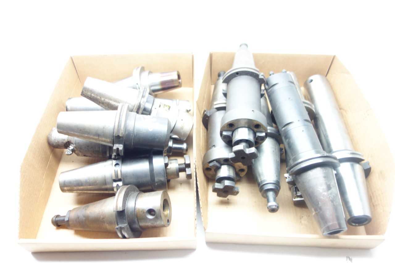 LOT OF ASSORTED CAT50 TOOL HOLDERS- PARLEC - ELECTRIC POWER TOOLS