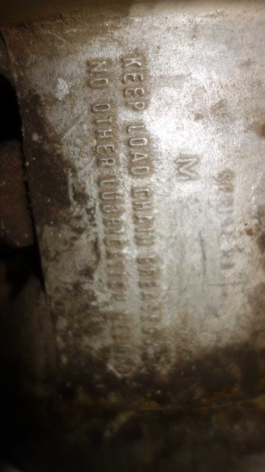 COLUMBUS MCKINNON CYCLONE 2 TON MANUAL HOIST - LIFTING EQUIPMENT
