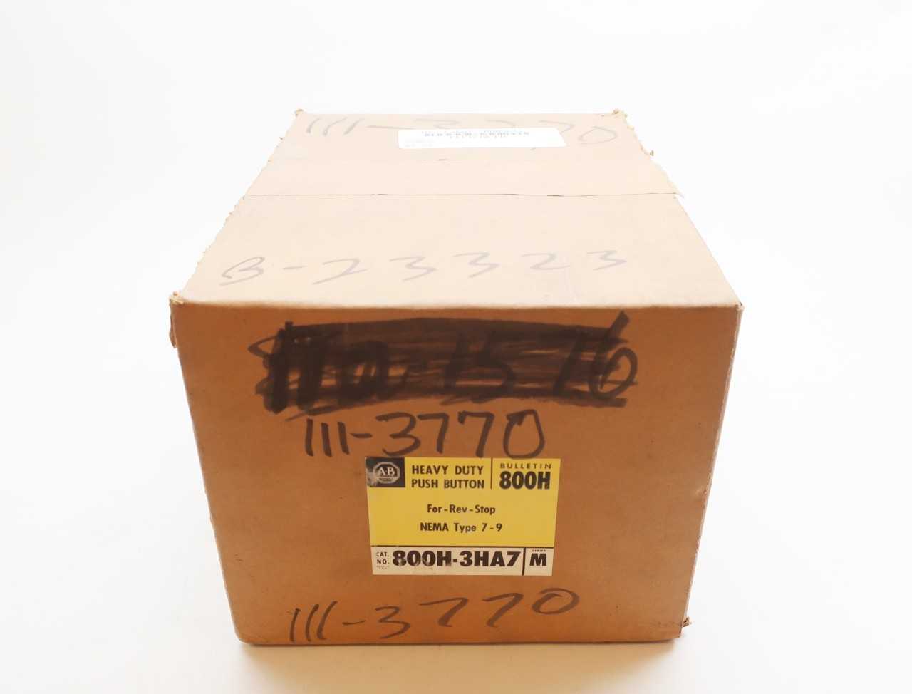 ALLEN BRADLEY 800H3HA7 SER M FORREVSTOP STATION 600VAC PUSHBUTTON - AUTOMATION & CONTROLS