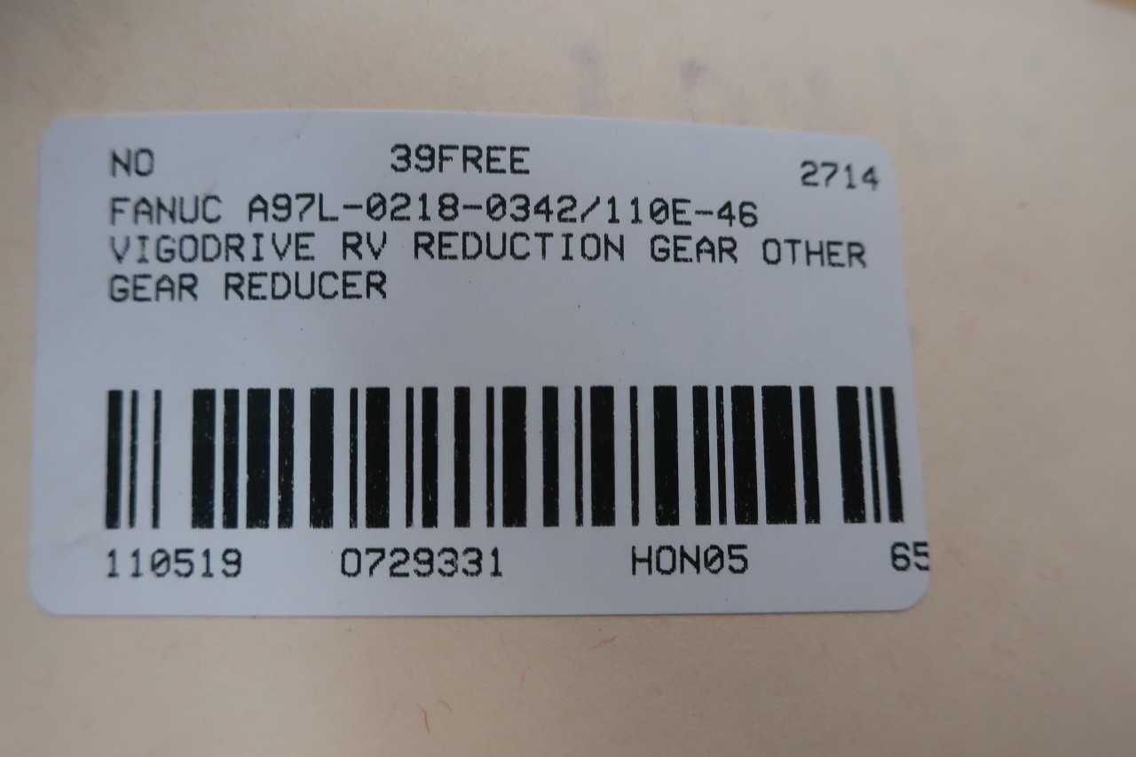 FANUC A97L-0218-0342/110E-46 VIGODRIVE RV REDUCTION GEAR - GEAR REDUCERS
