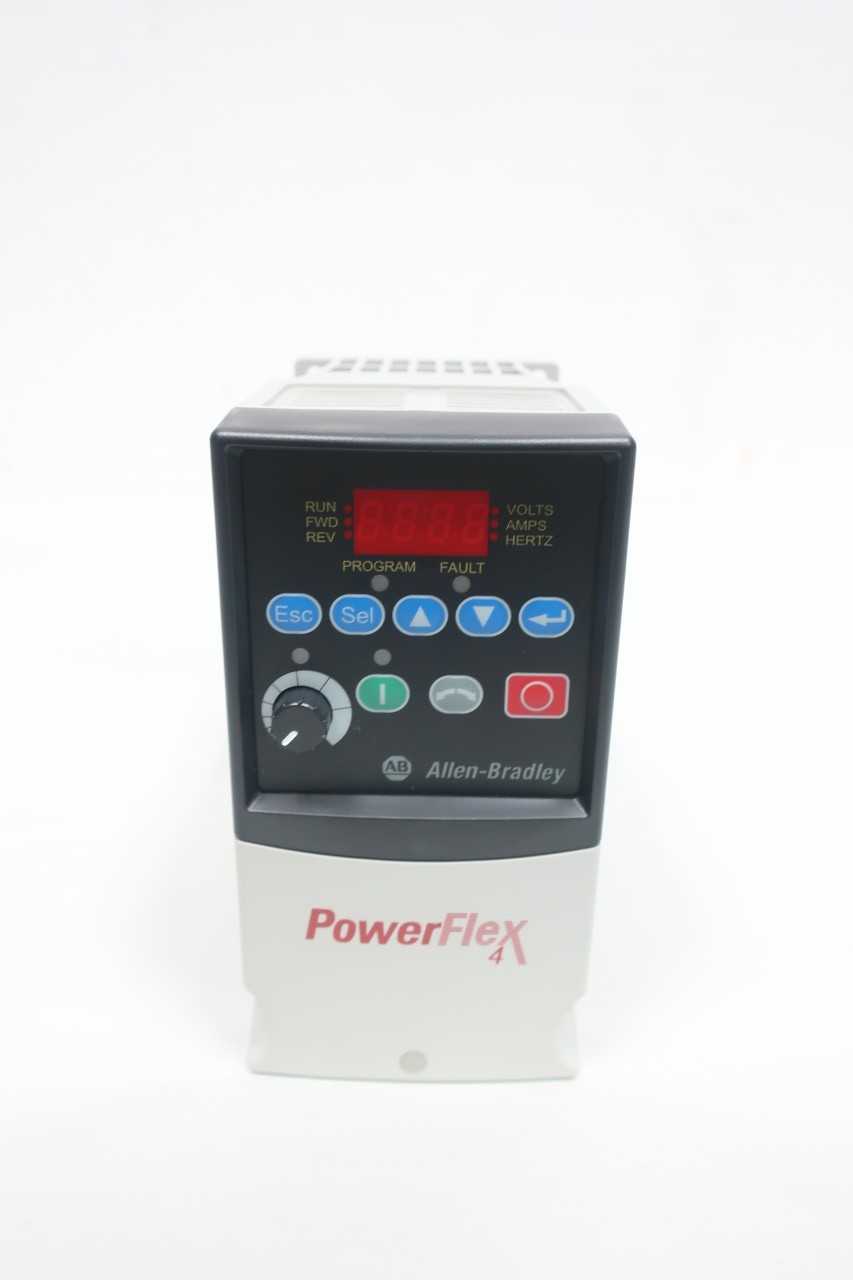 ALLEN BRADLEY 22A-V2P3N104 POWERFLEX 4 1/2HP VFD - MOTOR DRIVES