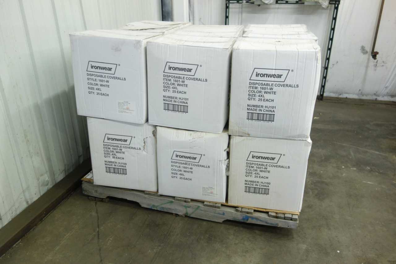 PALLET OF IRONWEAR 1601-W DISPOSABLE COVERALLS - SAFETY EQUIPMENT