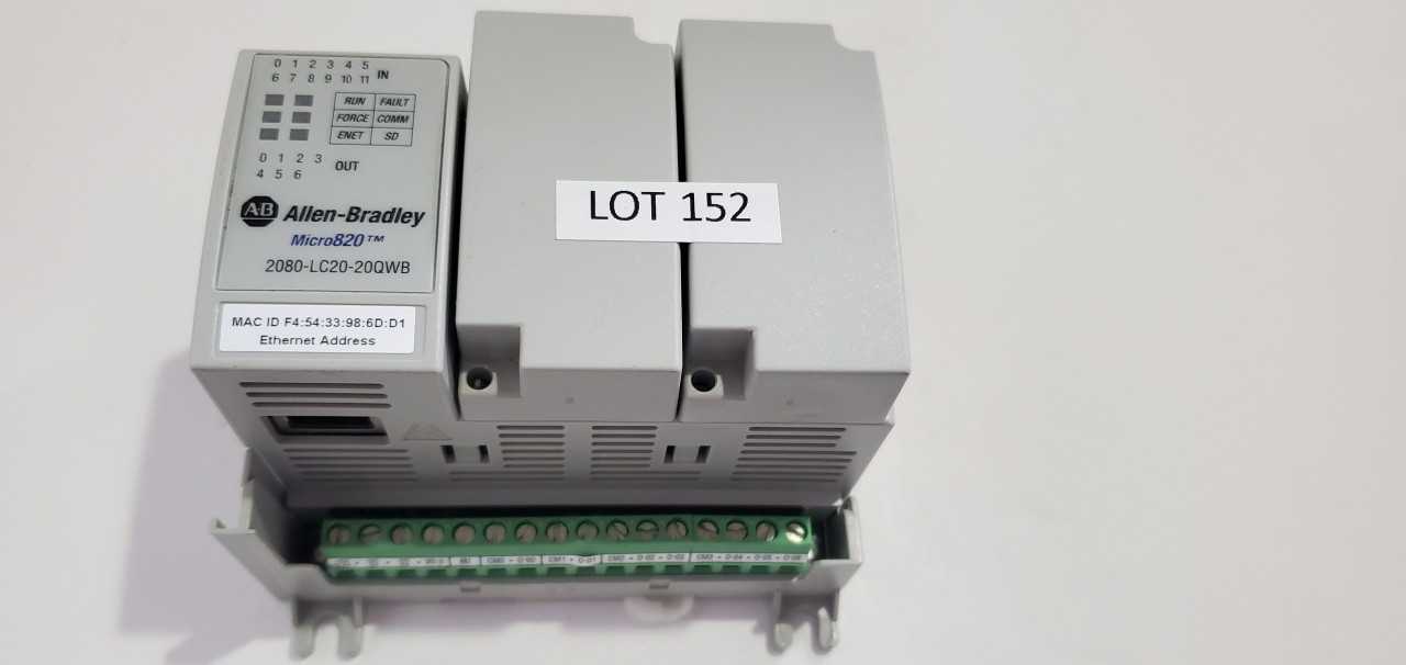 Allen Bradley Micro 820 2080-LC20-20QWB PLC - AUTOMATION & CONTROLS