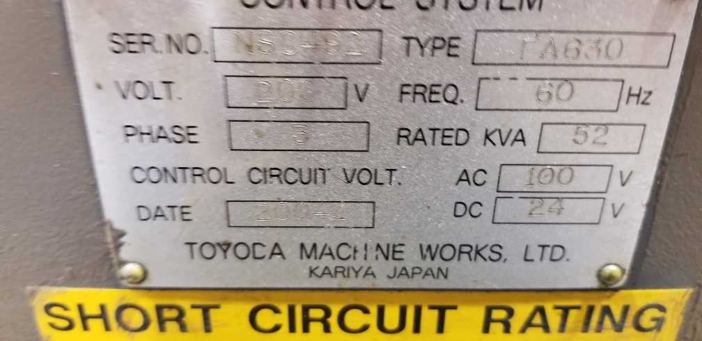 2004 Toyoda Vertical Mill FA630 - MILLING MACHINES