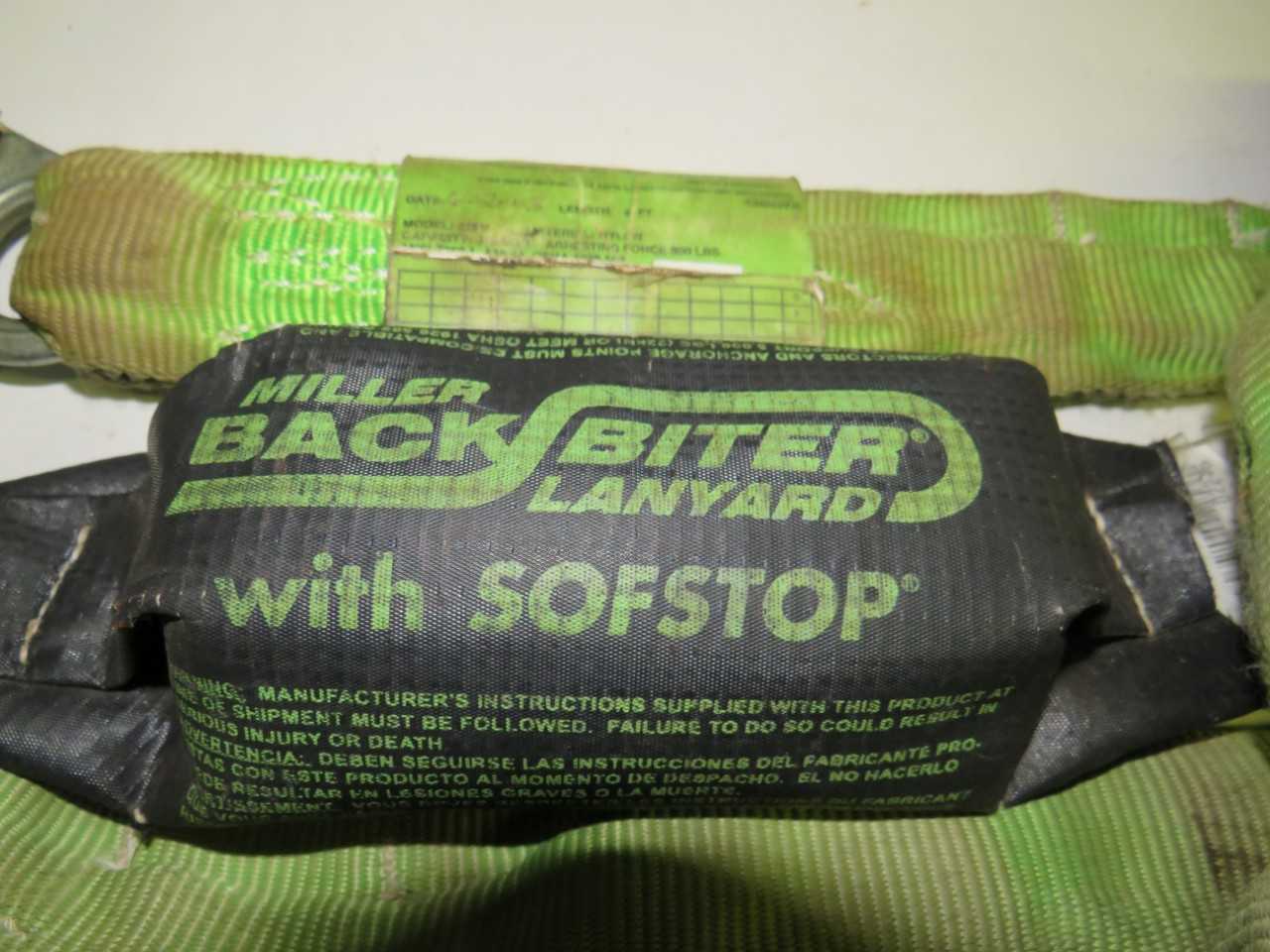 LOT OF 5 ASSORTED MILLER DURAFLEX 913B-5FTGN SAFETY LANYARD - SAFETY EQUIPMENT