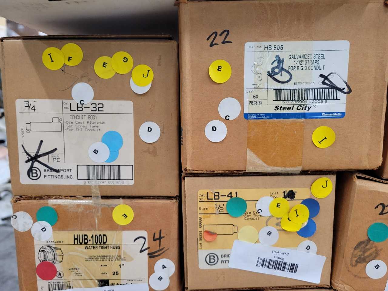 [Bridgeport, Steel City, Panduit] Conduit Bodies, Straps, Hubs, Snap Clips - ELECTRICAL COMPONENTS