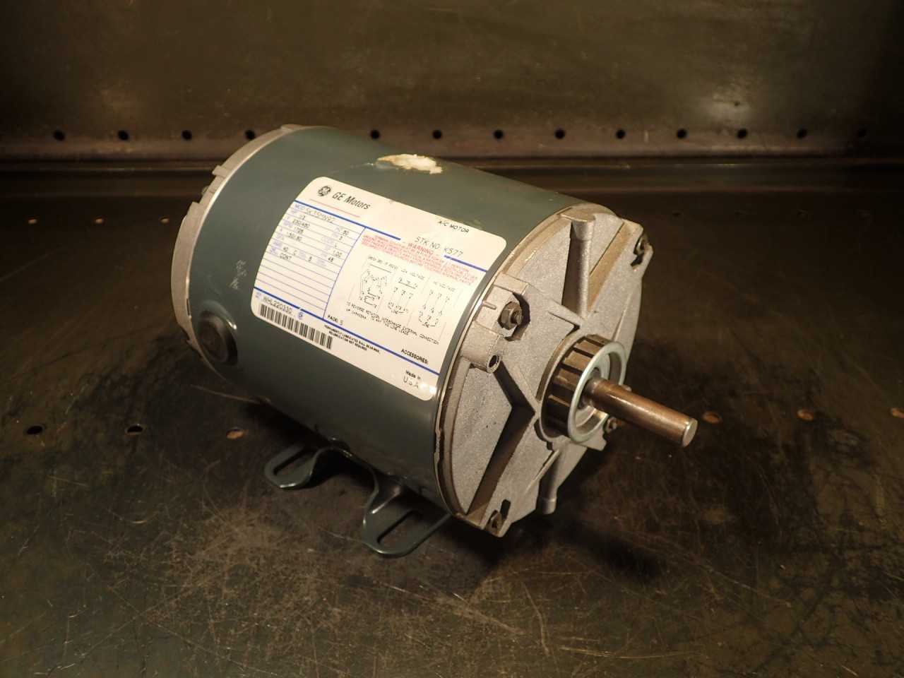 General Electric GE 5K35MN92 K577 1/3-HP 1725-RPM 230/460V 3-ph Motor 1/2" Shank - ELECTRIC MOTORS
