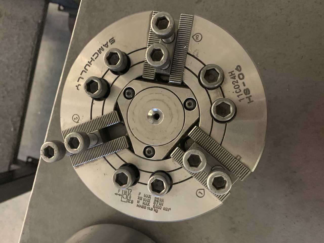 Samchully 6" 3-Jaw A26 Hydraulic Chuck - LATHE PARTS