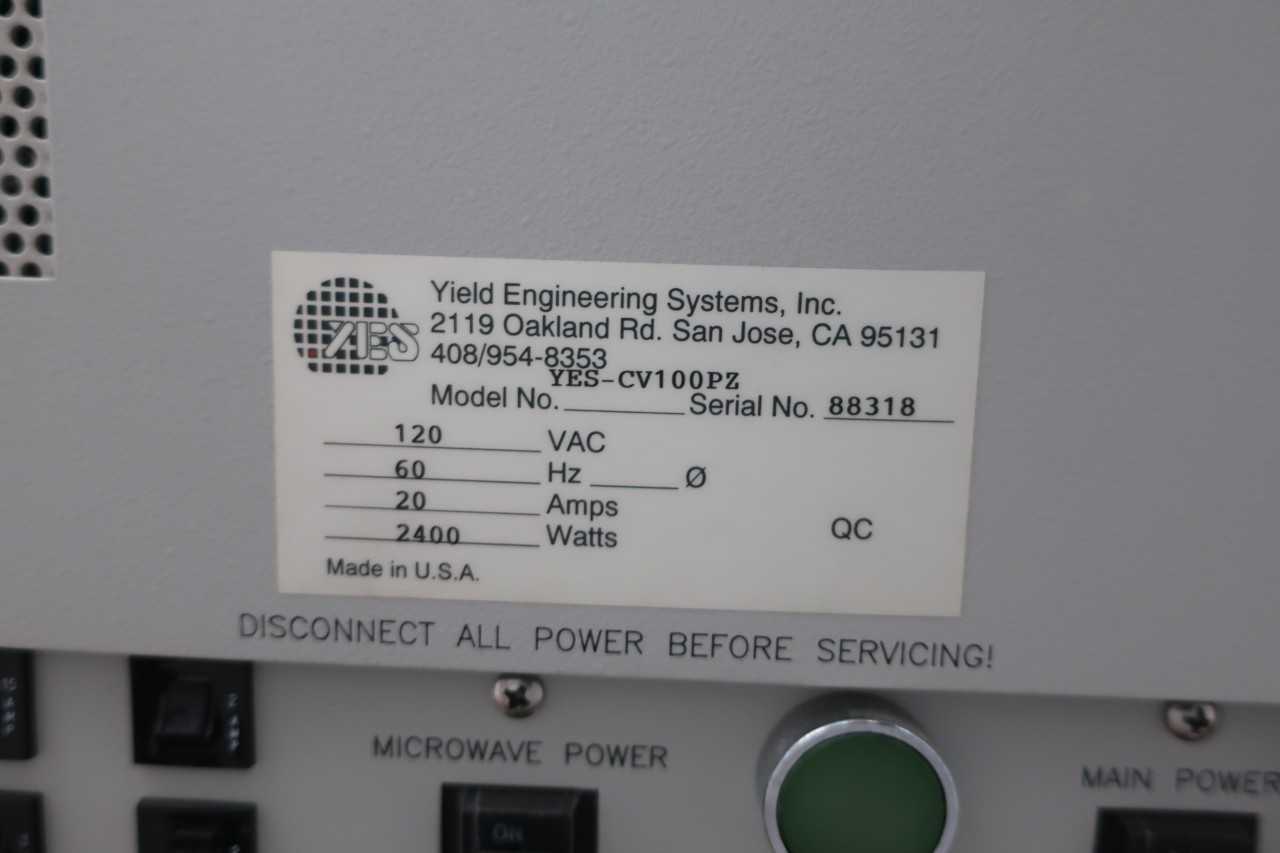 YIELD ENGINEERING SYSTEMS - PLASMA PHOTORESIST STRIPPER - MACHINING ACCESSORIES & TOOLING