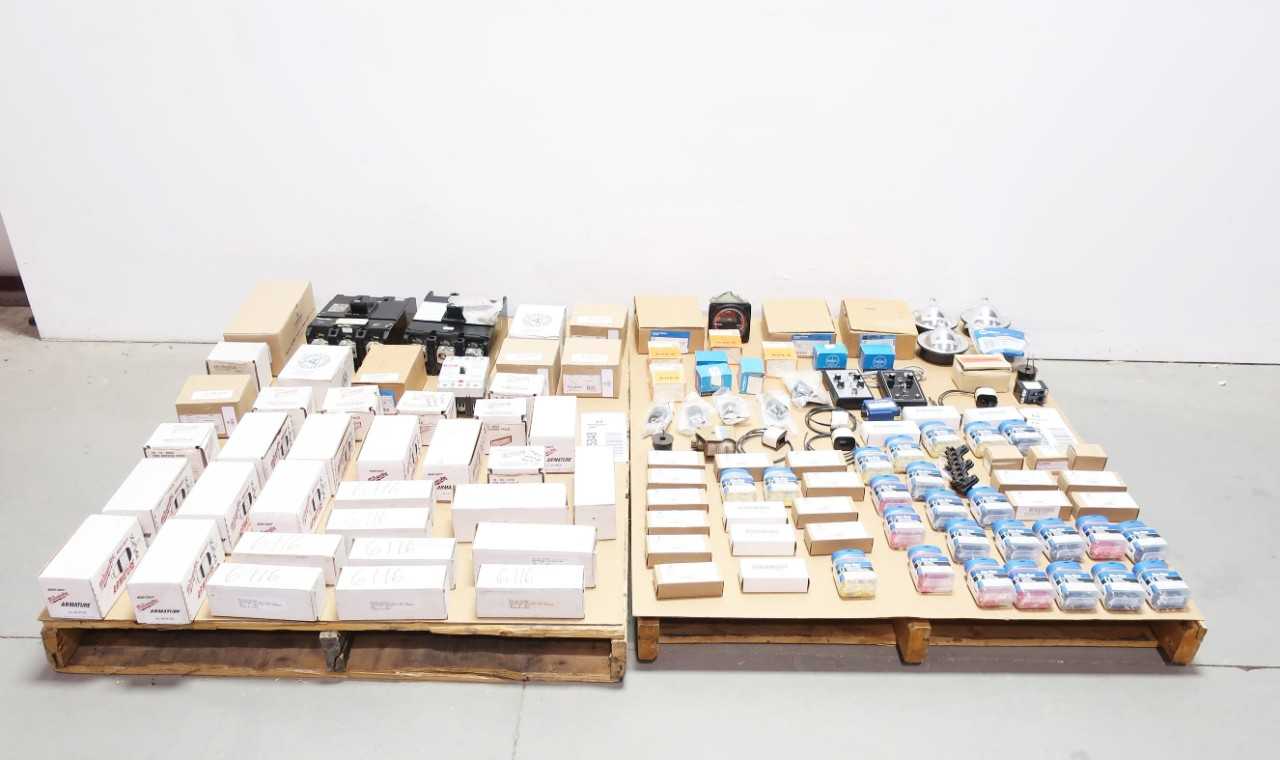 2 PALLETS OF ASSORTED ELECTRICAL PARTS - ELECTRICAL COMPONENTS 2 PALLETS OF ASSORTED ELECTRICAL PARTS - ELECTRICAL COMPONENTS