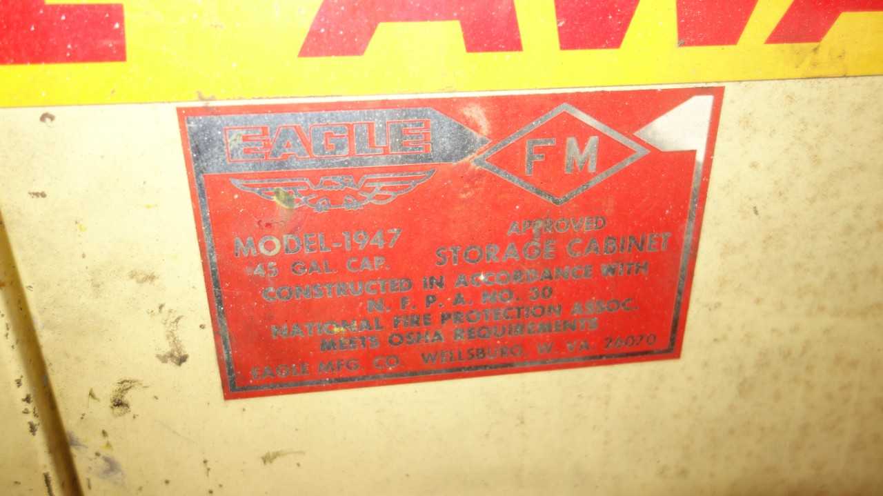 EAGLE 1947 45 GAL FLAMMABLE SAFETY STORAGE CABINET - TOOL STORAGE