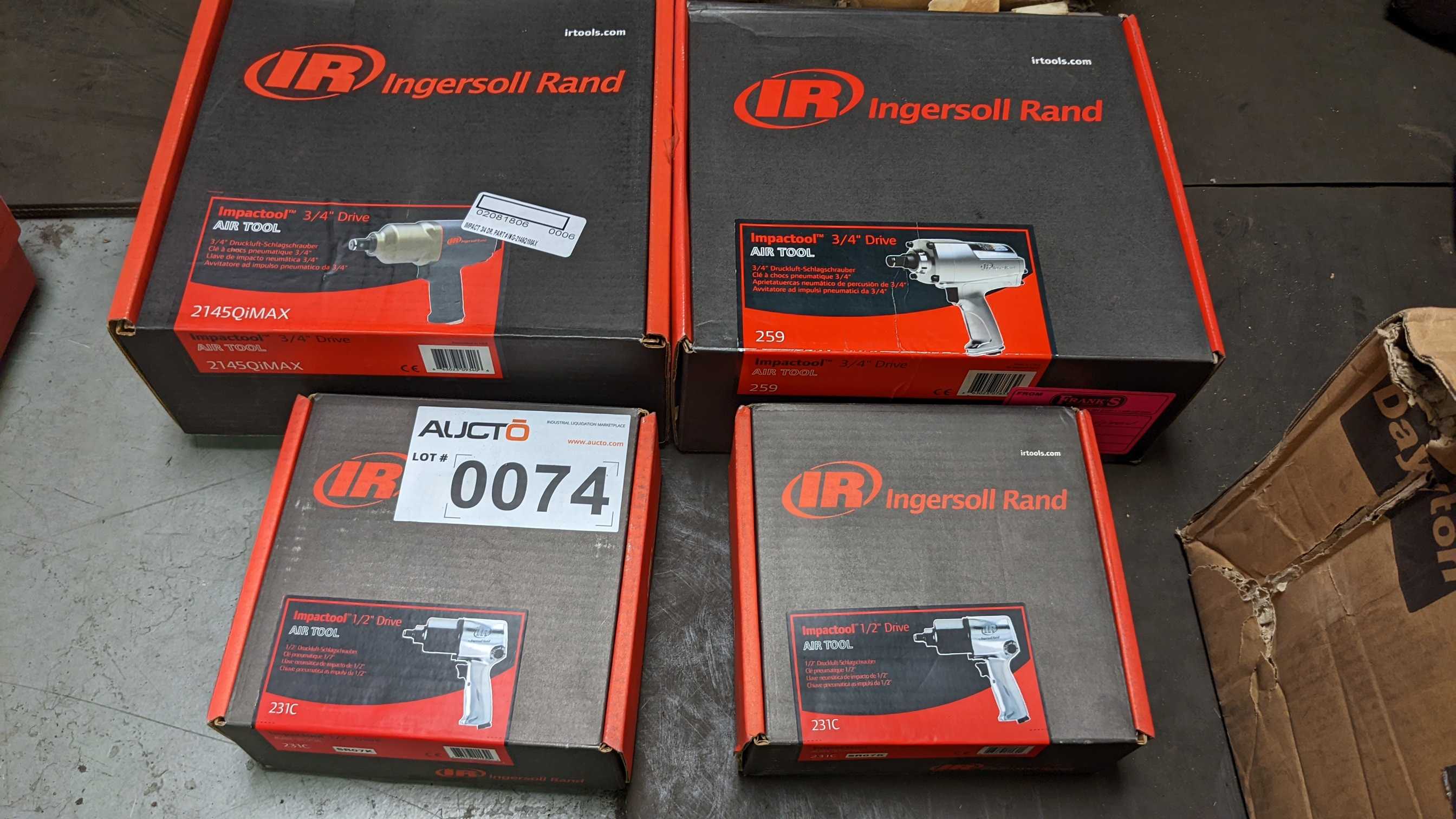 LOT OF 4 IMPACT AIR TOOLS - ELECTRIC POWER TOOLS