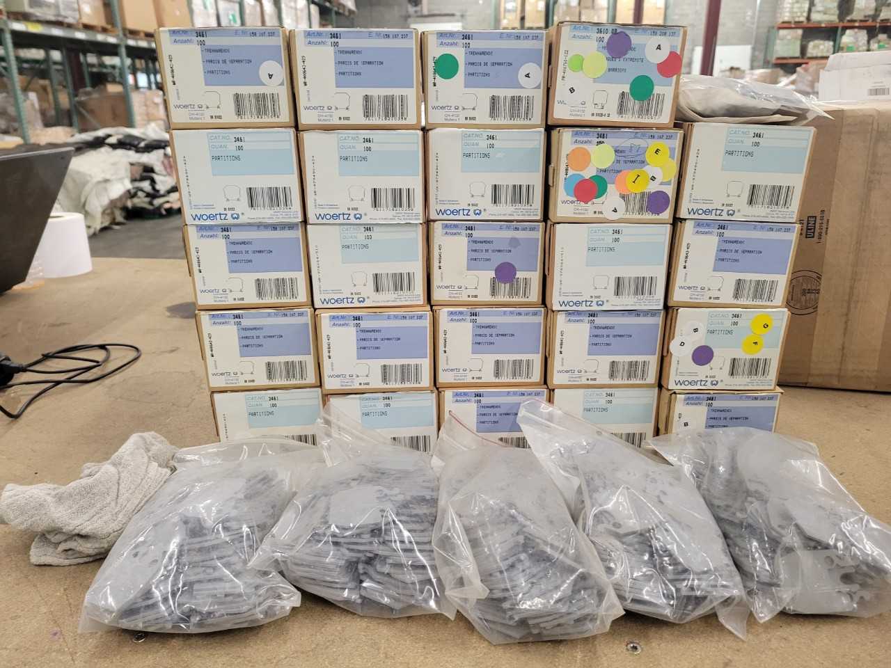 [Woertz - 24 Boxes + 6 Bags] "3461" Partition Plates - MACHINING ACCESSORIES & TOOLING
