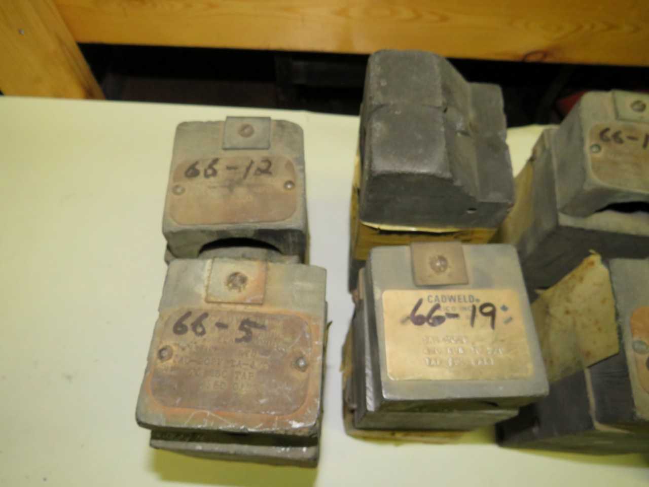 LOT OF 8 ASSORTED CADWELD 4/0 MOLDS - HAND TOOLS