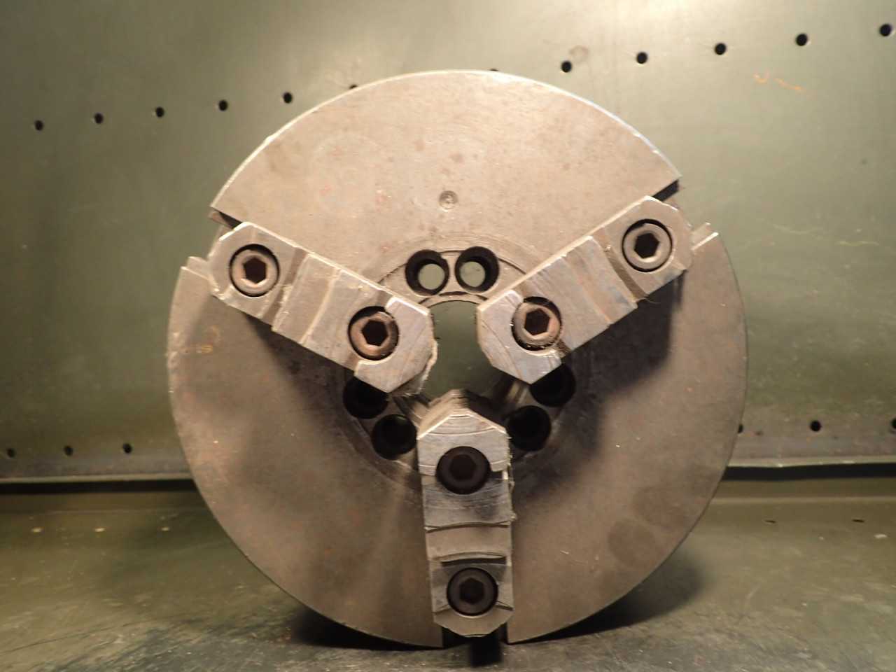 10" 3-Jaw Synchronous Scroll Lathe Chuck: 2-1/8" Thru Hole Plain Back - HOLEMAKING TOOLS