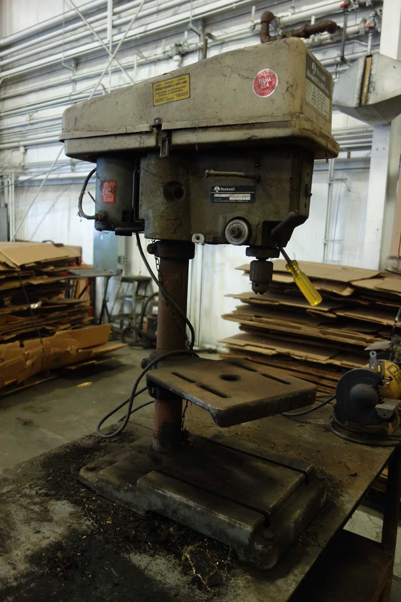 METALWORKING STATION, ROCKWELL MODEL 15 DRILL PRESS - MACHINE TOOLING