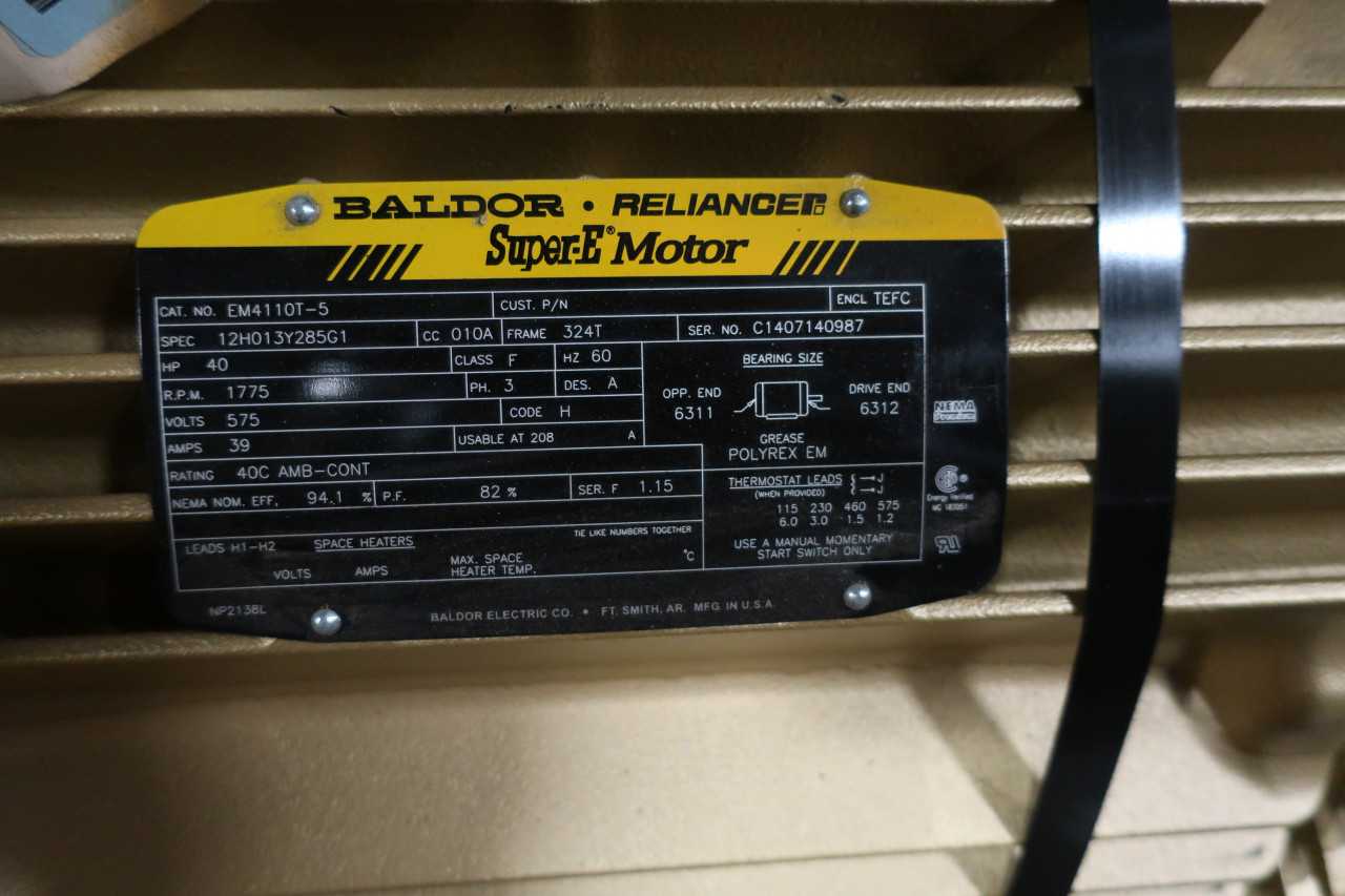 BALDOR EM4110T-5 40 HP 1775 RPM 575V 324T - ELECTRIC MOTORS