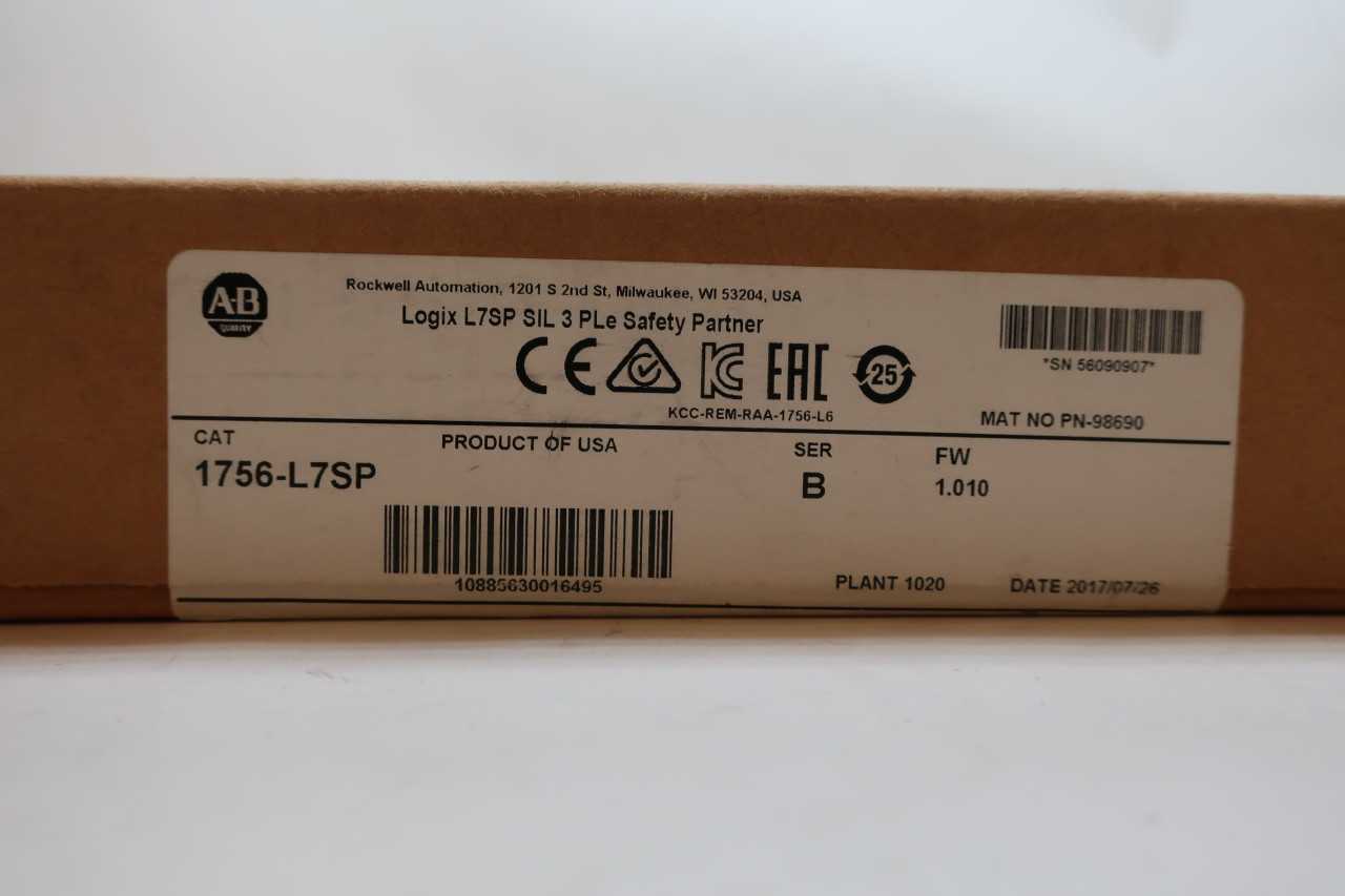 ALLEN BRADLEY 1756-L7SP CONTROLLOGIX SER B PROCESSOR MODULE - AUTOMATION & CONTROLS