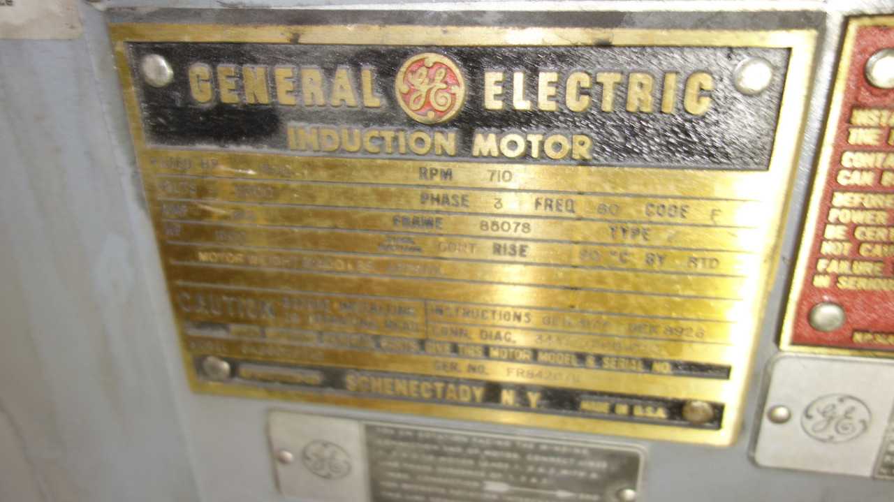 GE 1500HP 2300V 8507S 710RPM AC MOTOR - ELECTRIC MOTORS