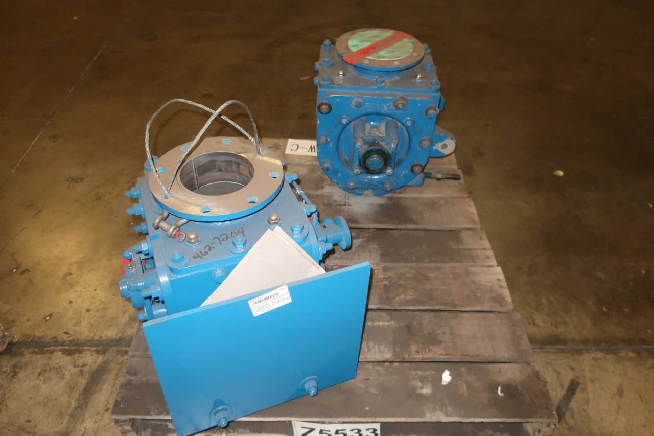 LOT OF 2 CLYDE BERGMANN 6IN XT ROTARY FEEDER/AIRLOCK ASSEMBLY - ROTARY LOBE BLOWER