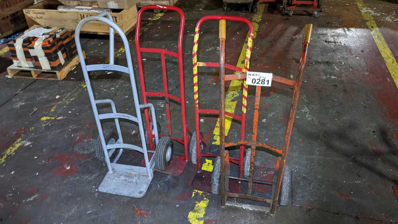 Lot of 4 box dollies - MATERIAL HANDLING