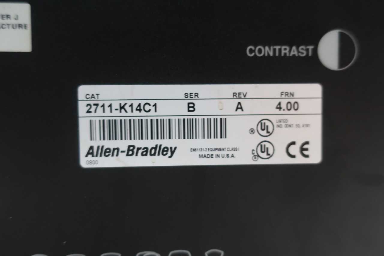 ALLEN BRADLEY 2711-K14C1 PANELVIEW 1400 OPERATOR INTERFACE PANEL SER B - AUTOMATION & CONTROLS