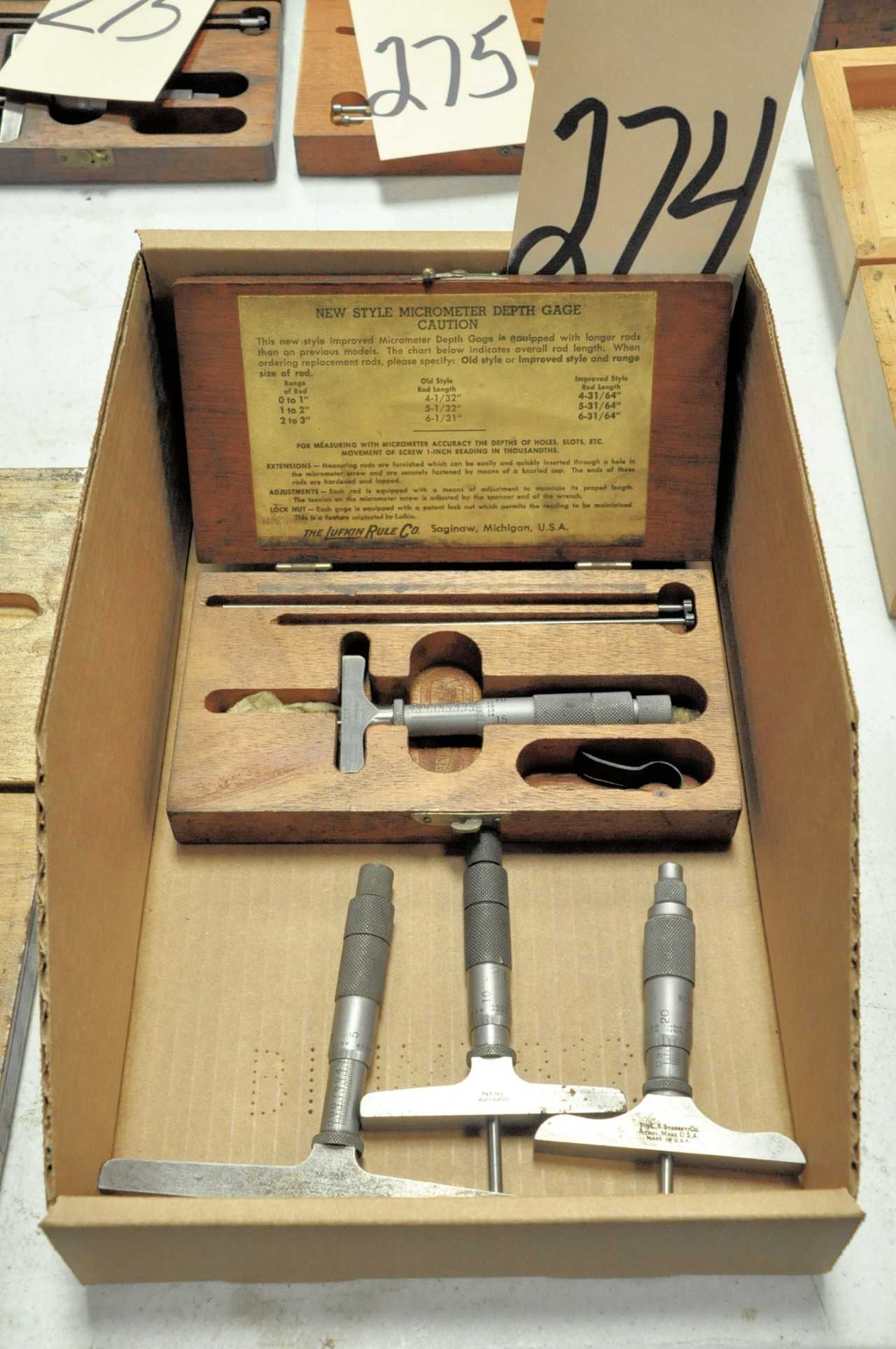 Lot 4 Asstd Micrometer Depth Gauges in 1 box - ELECTRIC POWER TOOLS